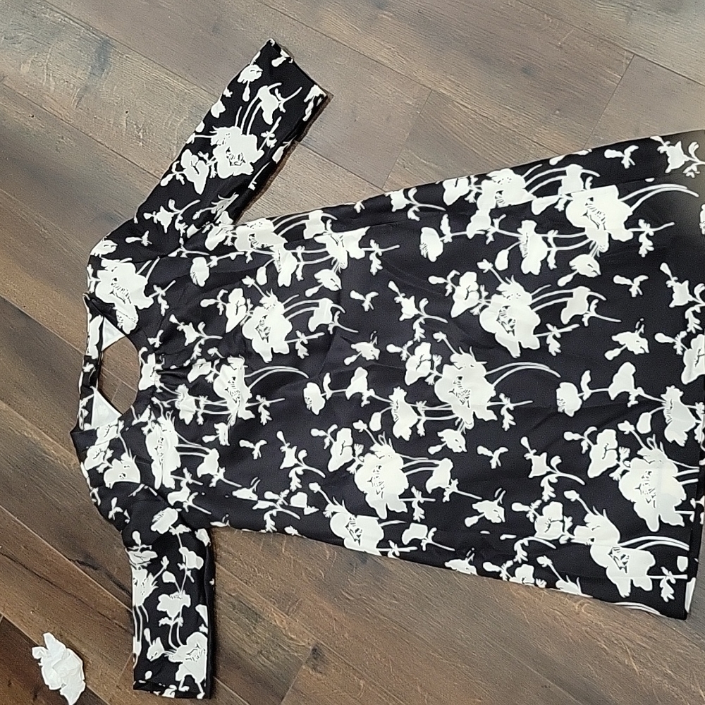 Kate Spade Florence Broadhurst silk bow detail open Floral Dress 4 - Picture 2 of 16